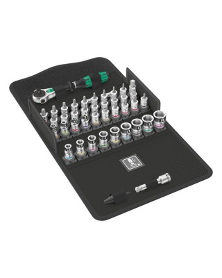 Wera Zyklop ratchet kit 42 pcs. 1/4" drive Metric sizes Torx®, Hex heads (Allen heads), Phillips, Pozidriv and slotted screws