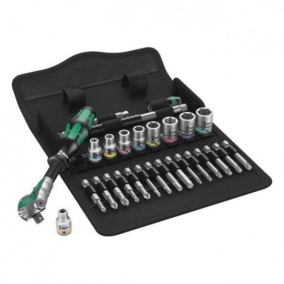 wera - Zyklop Ratchet Kit 28 Pcs - 1/4" Drive Us Sizes - Wera