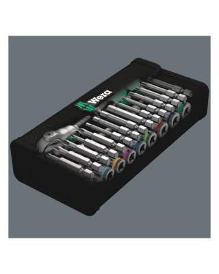wera - Zyklop Ratchet Kit 28 Pcs - 1/4" Drive Us Sizes - Wera