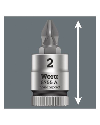 wera - Zyklop 1/4" Pozidriv Socket Bit - Wera