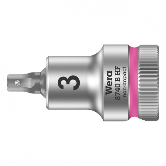 wera - Zyklop 3/8" Hex Socket Bit With Holding Function Metric - Wera