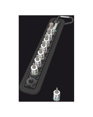 wera - Socket Belt With 3/8" Drive Hex Sockets - Metric - Wera
