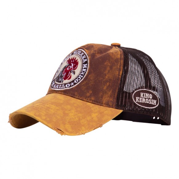 king kerosin - King Kerosin trucker cap El Gallo brown - KING KEROSIN