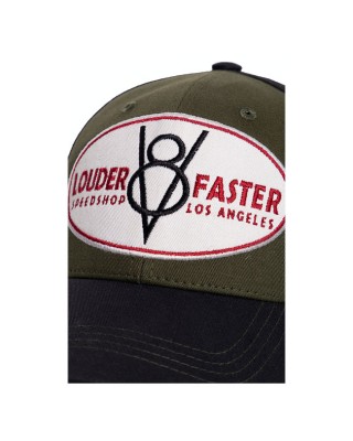 king kerosin - King Kerosin baseball cap flex Louder & Faster green/black - KING KEROSIN