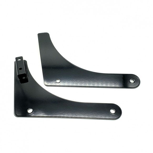 cycle visions - Rigid Sissy Bar Side Plates - Black - CYCLE VISIONS