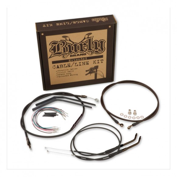 Burly T-bar cable/line kit 14", black 07-13 XL Sportster (NU)